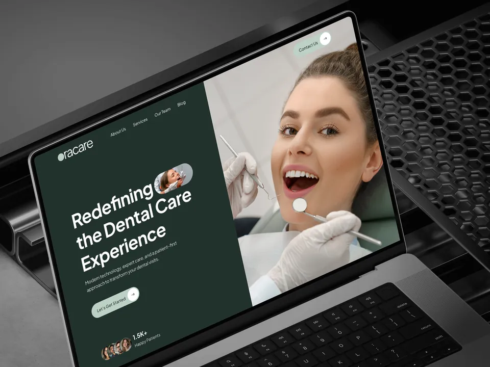 Oracare: пример сайта стоматологии