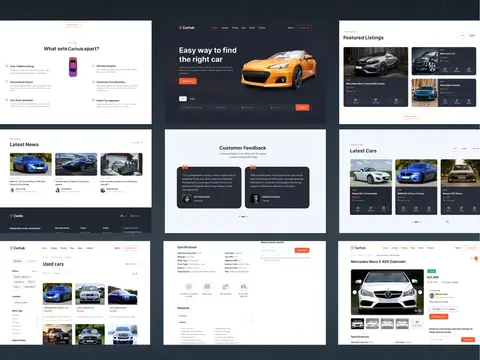 Carhub: пример сайта, автосалон