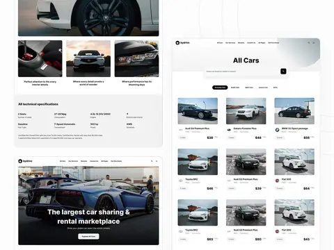 Bydrive: пример сайта, прокат автомобилей